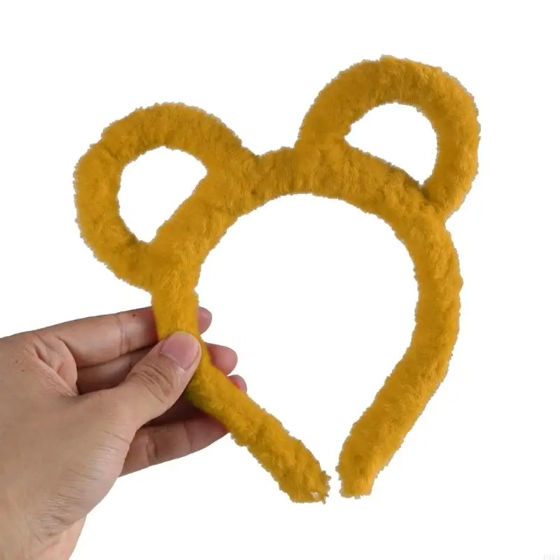 P88A Harajuku Plush Bear Ears Hairband Headpiece Woman Girls Photography Hairband