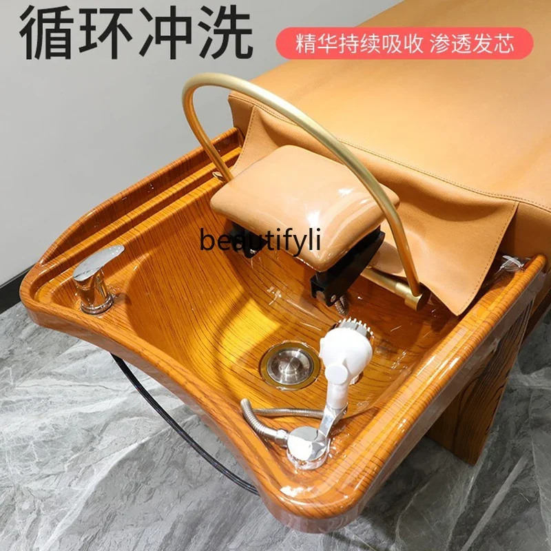 Silla de champú para terapia de cabeza, Sillón de masaje para circulación de agua, medicina china, cuidado del cabello, barbería