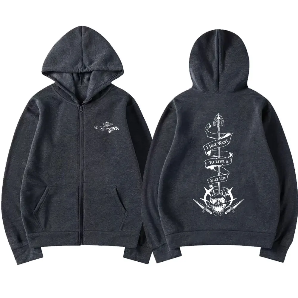 Anime JoJo's Bizarre Adventure Killer Queen Grafik-Reißverschluss-Hoodie für Herren und Damen, lässige Vintage-Reißverschlussjacke, Herren-Sweatshirt mit Reißverschluss – Detail 4