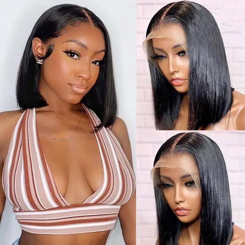 Bone Straight 5x5 Closure HD Lace Front Wig 4x4 Closure Glueless Wigs Human Hair on Sale 200 Density Lace Frontal Wig for Choice