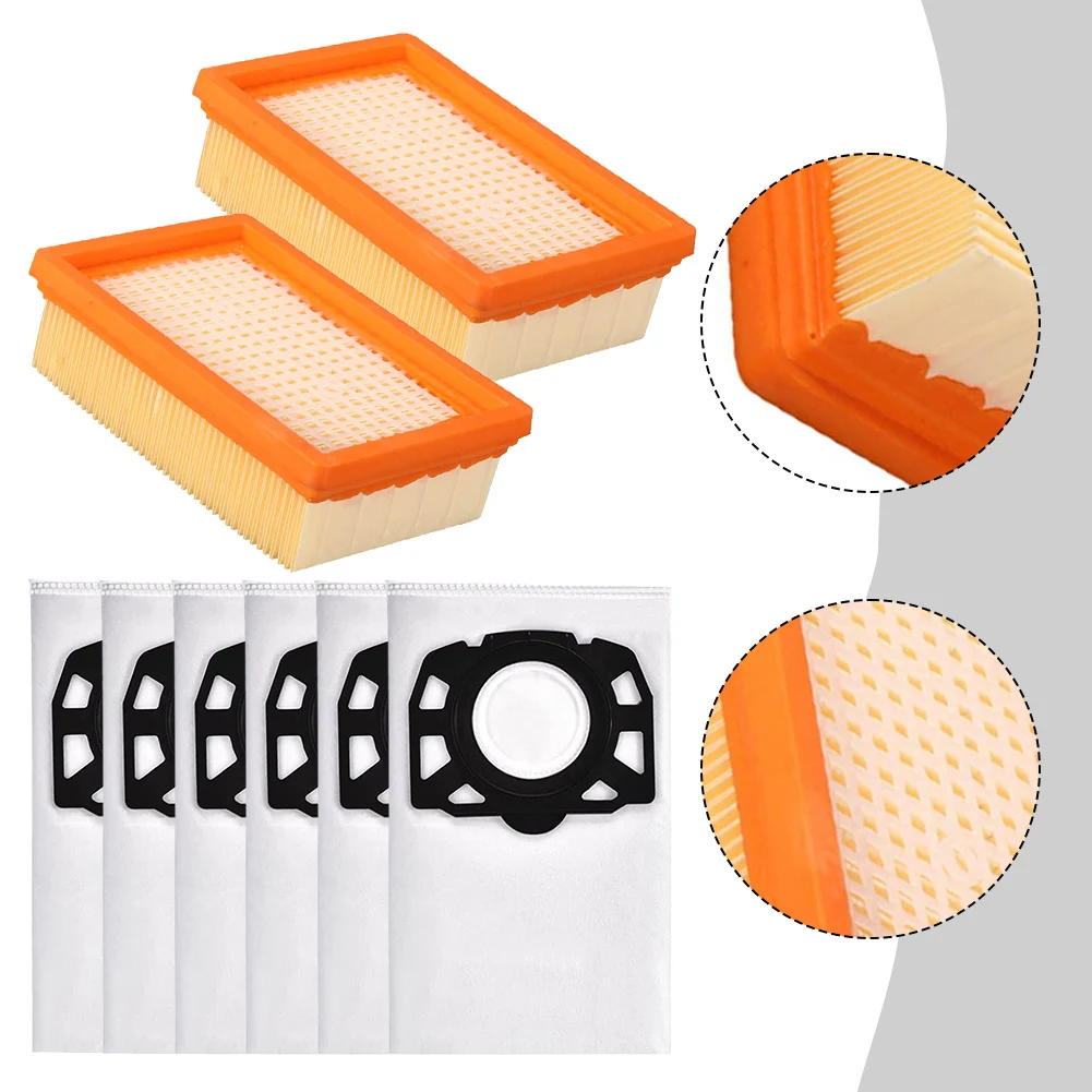 Vacuum Maintenance White Dust Bag Accessory Set Efficient Dust Removal 6 Dust Bags Enhanced Cleaning Efficiency