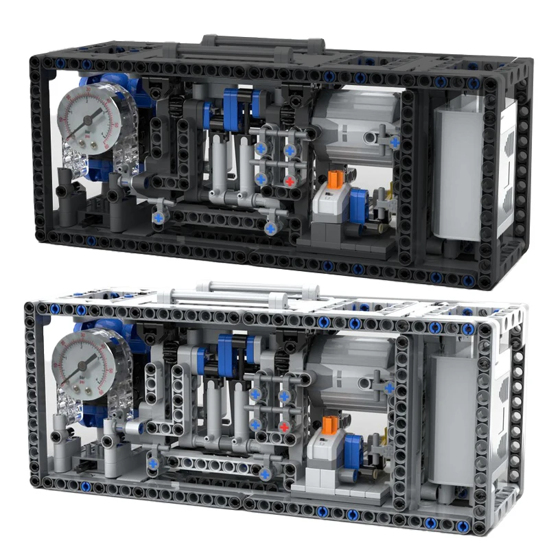 NEW Air Compressor Pneumatics Series Building Blocks DIY MOC Model Assemble Pneumatic Tubes Airtank Bricks kid Toy Birthday Gift