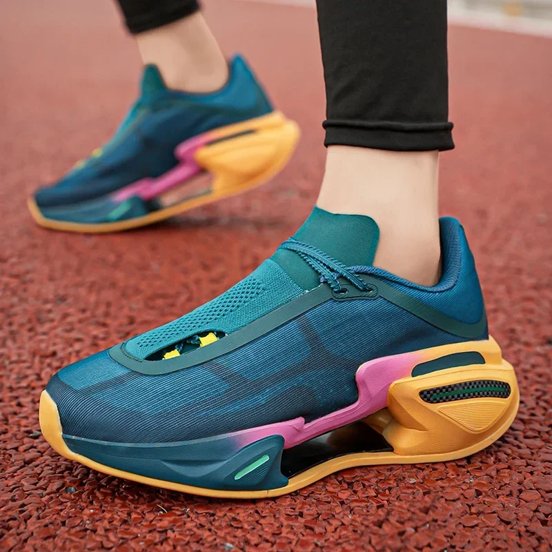 Alta qualidade tênis de corrida unisex designer esportes sapatos de corrida malha respirável confortável amortecimento tênis de treinamento de fitness