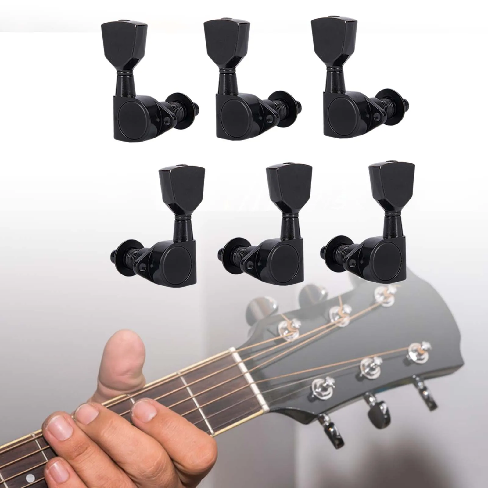 6 Pieces 3R 3L Guitar Tuner Pegs Guitar Tuner Machine Head Stringed Knobs Tuning Keys Accessories for Guitars Parts