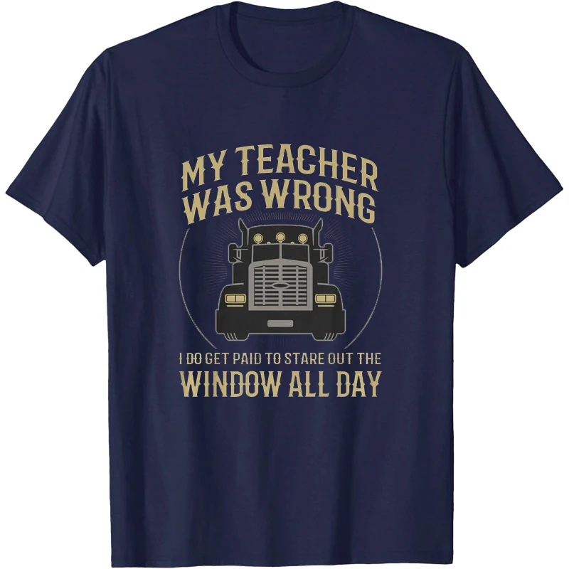 Truck Driver Vintage T-Shirt Trucker Shirts Vintage Teacher Shirt Funny T-Shirt Graphic T Shirts С Принтом Men Tees Women Shirt