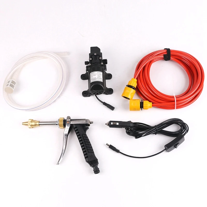 1pc Portable 12V Car Washer Water Pump 65W Electric Car Washing Machine Cigarette Lighter Water Pump Set For Auto Car