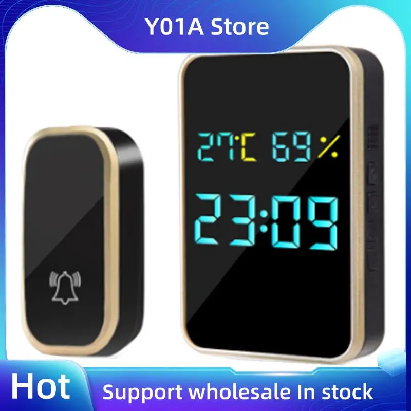 y01a-wireless-doorbell-no-battery-self-powered-door-bell-display-temperature-humidity-time-433mhz-us-plug