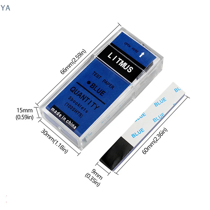 

【YA】100 тест-полосок/упаковка, тест-полоски для определения pH, красная/синяя лакмусовая бумага, бумага для определения кислотности/щелочности воды, почвы, для лабораторного определения кислотных и щелочных показателей