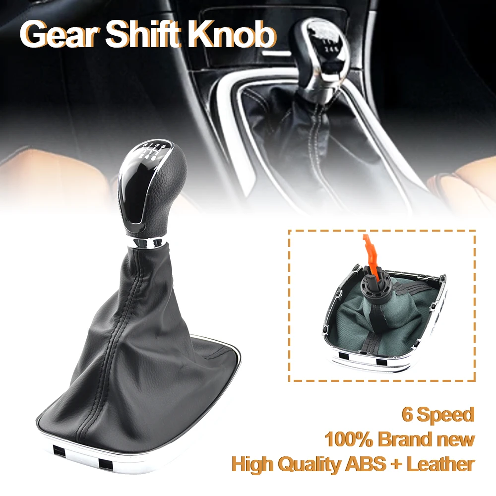 

6 Speed Car Shift Gear Knob PU Leather Boot For OPEL VAUXHALL Insignia 2008 2009 2010 2011 2012 2013 2014 2015 2016 2017