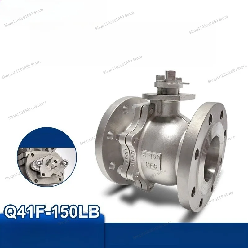 For Q41F-150LB Manual Switch Industrial Through Valve 304 Stainless Steel Flanged Ball Valve