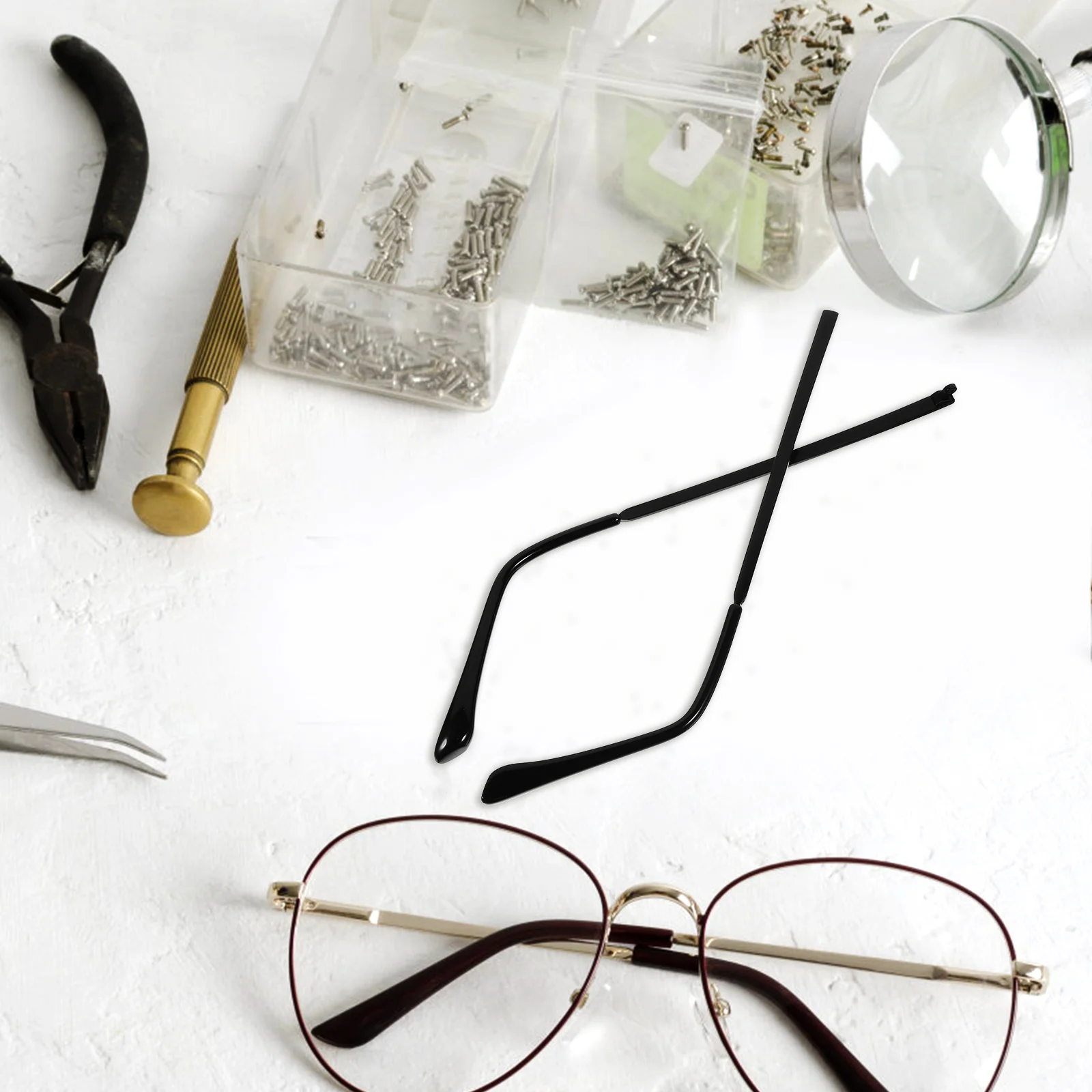 

Metal Glasses Arms Replacement Lightweight Comfortable Easy Install Universal Repair Kit Eyeglasses Parts Accessories Plastic
