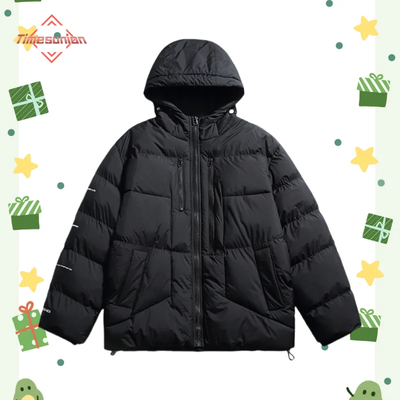 Mens Winter Coats Soft and Comfortable Fabric Hooded Jackets Man Casual Warm Parkas Outdoor Winter Fashion Versatile