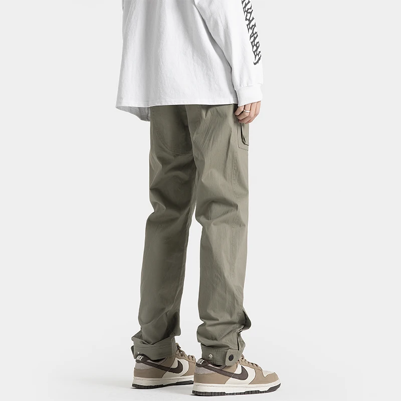 

Мужские повседневные брюки прямого кроя, весна-осень, новинка, большие размеры, американский уличный стиль, рабочая одежда, спортивные длинные брюки