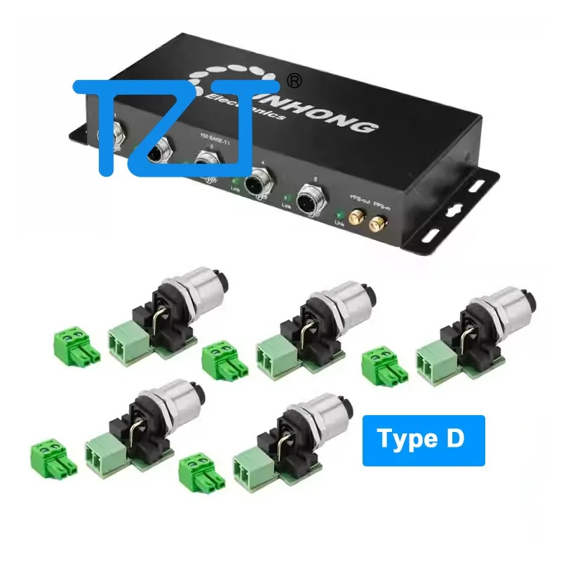TZT KUNHONG KH-ATSW1100A 8-Port TSN AVB محول إيثرنت للسيارات + 5 قطعة موصلات لـ TE MATENET/Amphenol NETBrige