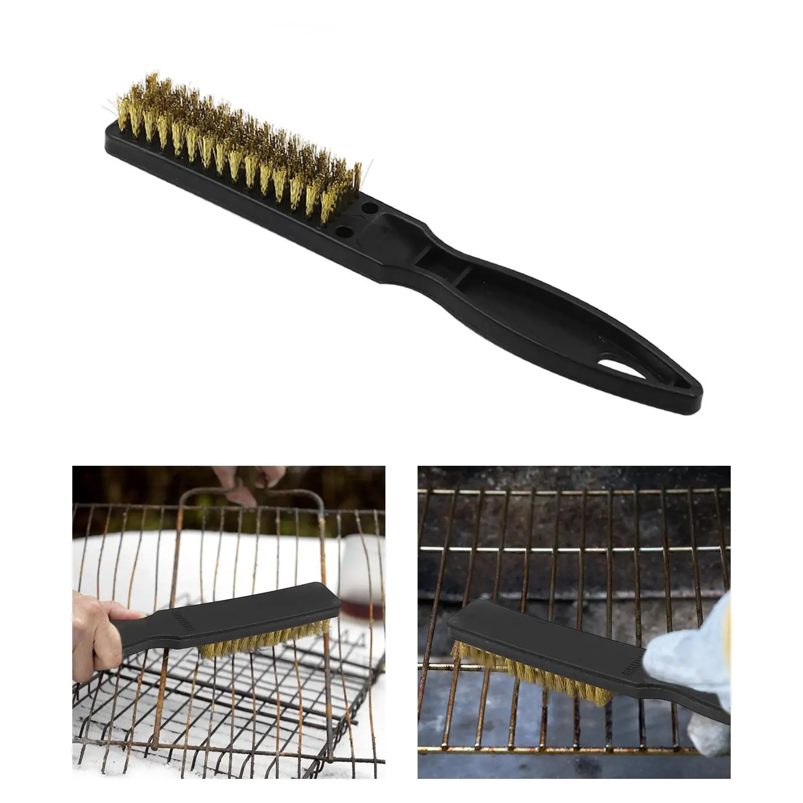 Copper Wire Cleaning Brush Bristle Wire Brush 15x6 Row Plastic Handle for Removes Lint Cleaning Metal Barbecue Kitchen