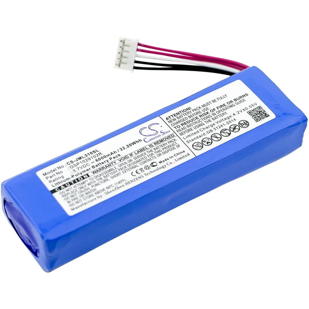 

Replacement Battery for JBL Charg e 2,Charg e 2 Plus,Charg e 2+,Charg e 3 2015,Charg e 3 2015 Version GSP1029102R,P763098 3.7V/