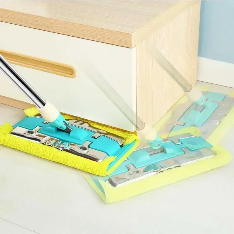 JOYBOS Wet Mops High Quality Clamp  Microfiber Cloth Wood Tiles Floor  360° Rotating Dust Flat Lazy  Large Steady