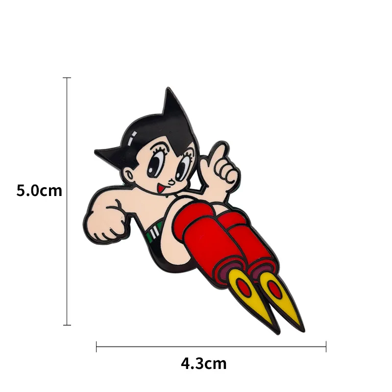 Japońskie anime Robot Boy Przypinki do plecaka Twarde emaliowane przypinki Biżuteria Przypinki na torby Mężczyźni Broszki Akcesoria
