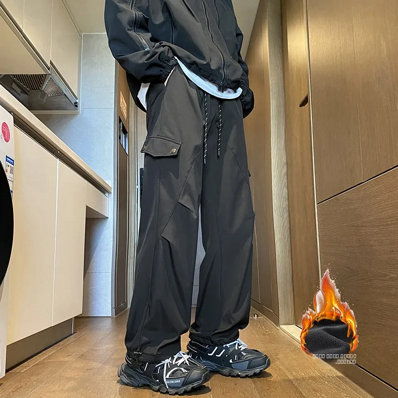 

Мужские походные брюки с утеплителем из флиса, ветрозащитные, водонепроницаемые, приталенные, прямые, рабочие, для весны и осени, молодежные