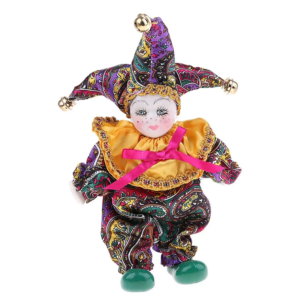 Muñeco payaso Pocerlain Triangel de 6 pulgadas y 16cm, adornos de exhibición para escritorio en casa # 4