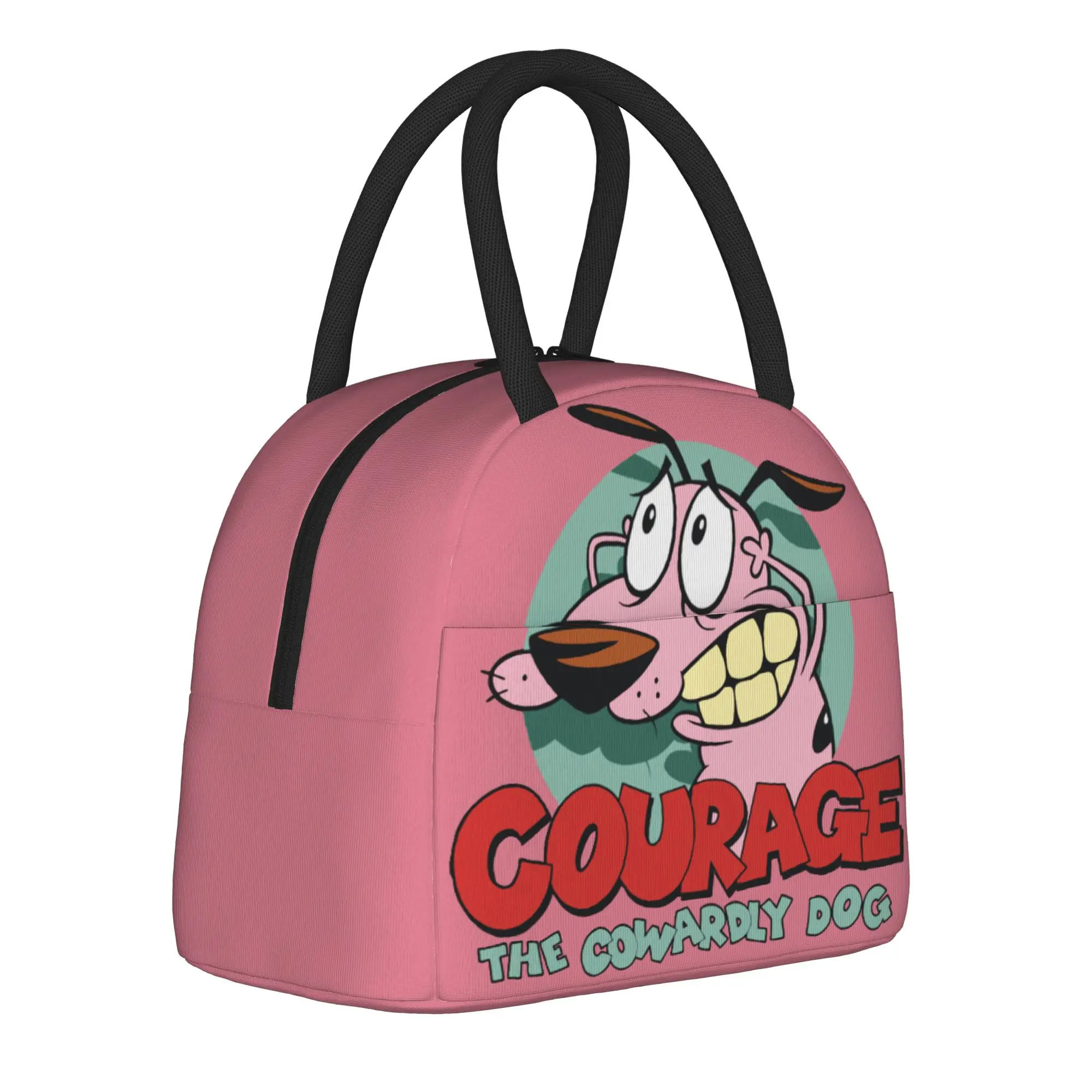 

Courage The Cowardly Dog Insulated Lunch Bags Leakproof Reusable Thermal Bag Lunch Box Tote School Travel Bento Pouch