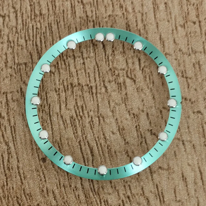 Mod Seiko NH70 skeleton Chapter Ring for Japan NH70 Movement OD 28.5MM ID 24.5MM Men Watch Case Accessories Green Luminous Ring