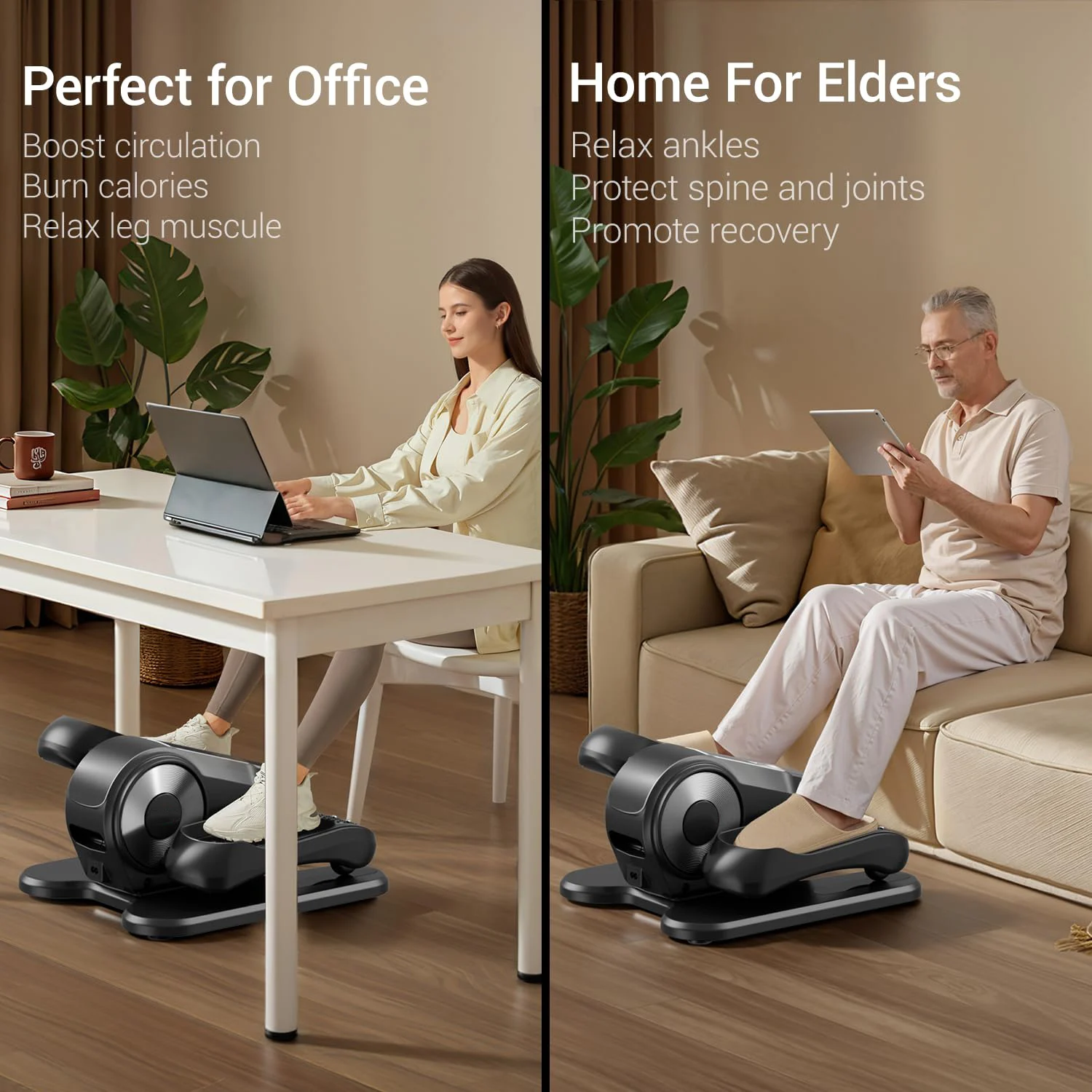 【Hot】2025 Trend Product Cardio Workout Elliptical Cross Trainer Machine Household Mini Elliptical Trainer Leg Exercise Machine