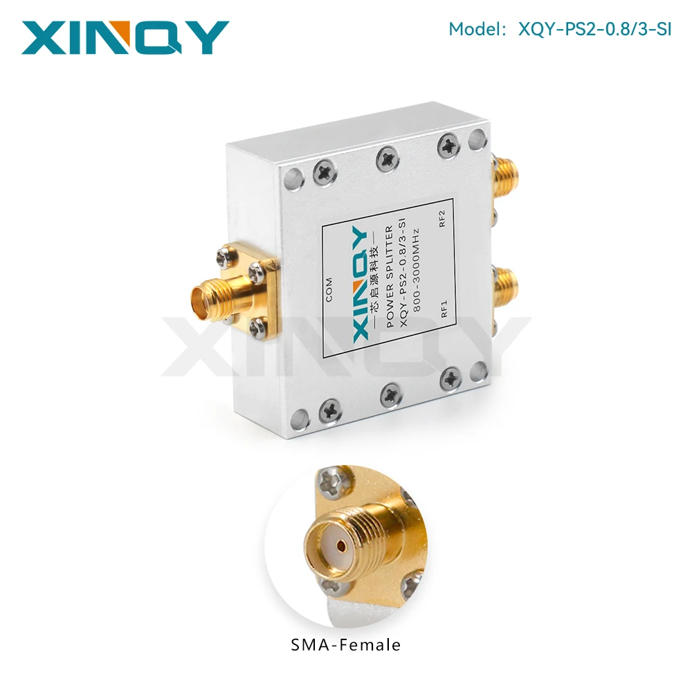 XINQY 0.8-3G power divider GPS signal combiner SMA connector 1-to-2 RF power divider
