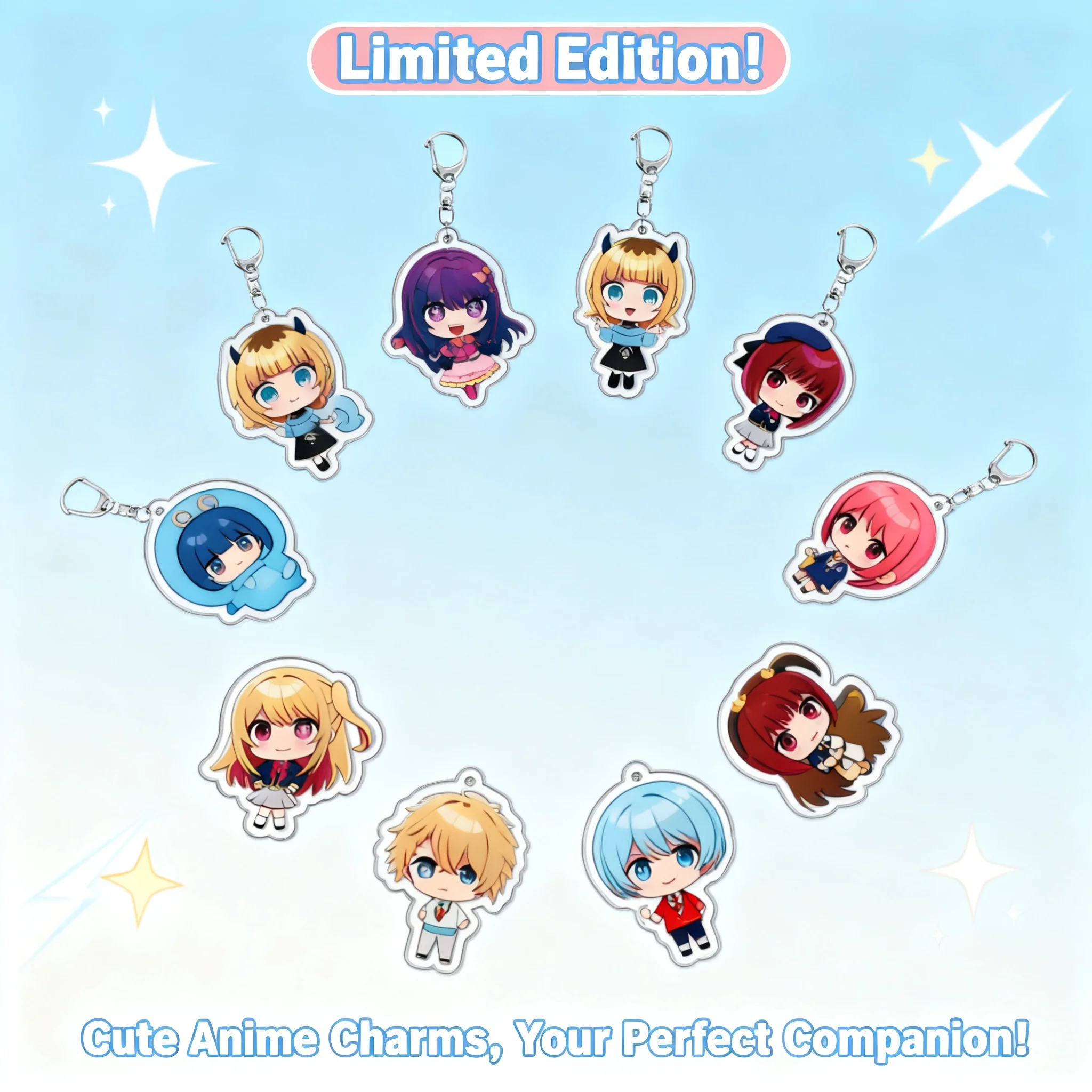 

Anime Keychain Acrylic Charm My Hero Academia Star Child Hoshino Ai Hoshino Rumi Merchandise Cartoon Character Pendant Gift for