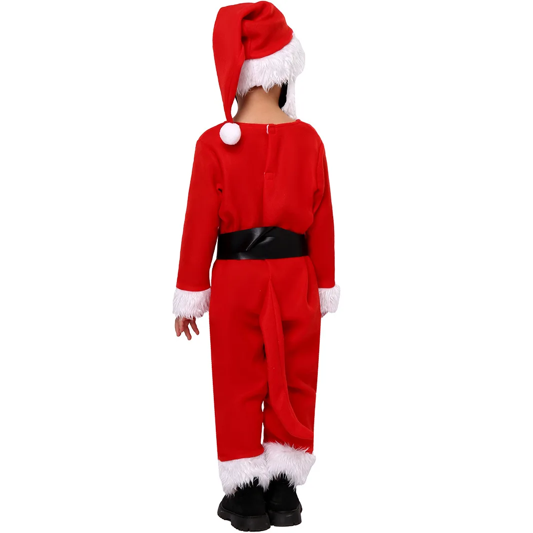Jack Skellington Santa Costume Nightmare Before Christmas Xmas Onesie Skull Mask Christmas Carnival Holiday Cosplay Outfit view 3