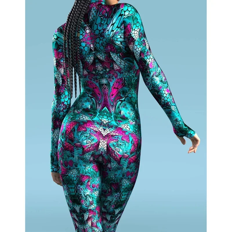 Verde escala de peixe catsuit feminino crianças manga longa bodysuit collants cosplay collant quente sexy elastano macacão unitard corpo ursinhos