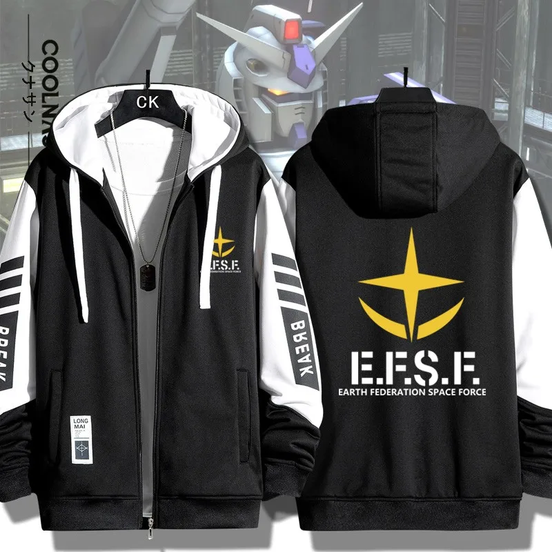 Mobile Warrior Gundam EFF Earth Federal Army Anaheim around Cardigan Hoodie Autumn and Winter Clothes Tide