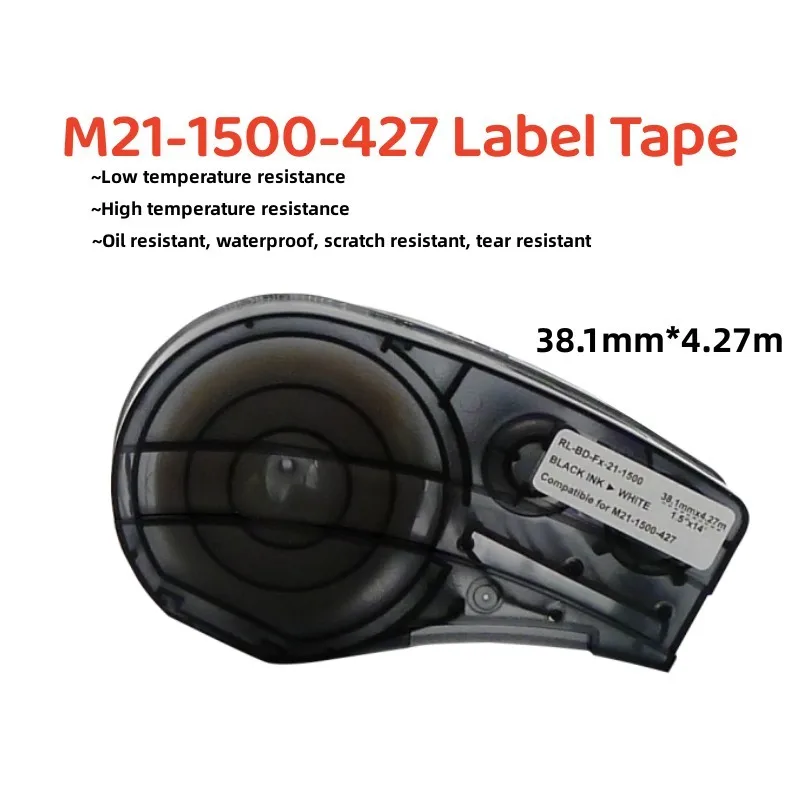 

High Quality Black On White Label Tape Compatible For M21-1500-427-WT-BK