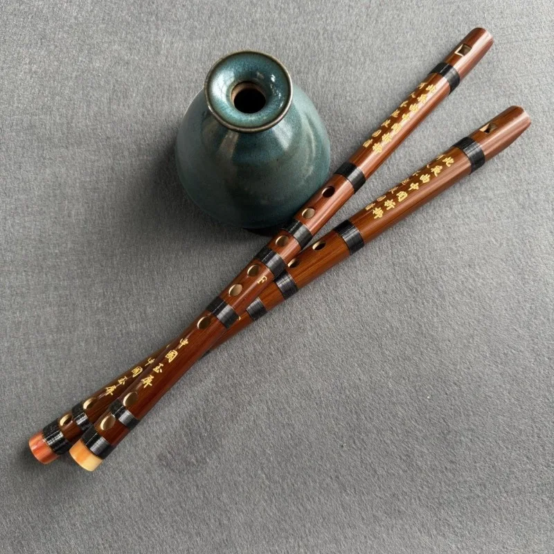Bitter Bamboo Flute Handmade Professional Vertical Blowing Flute Beginner Portable Performance Flutes Chinese Musical Instrument