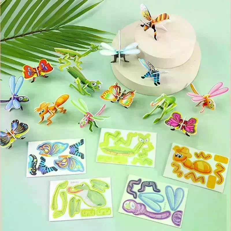 /Cna/3D Dinosaur Marine Animal Paper Jigsaw Puzzles Educational Toys For Kids Birthday Party Favors School Rewards Pinata 30Pc