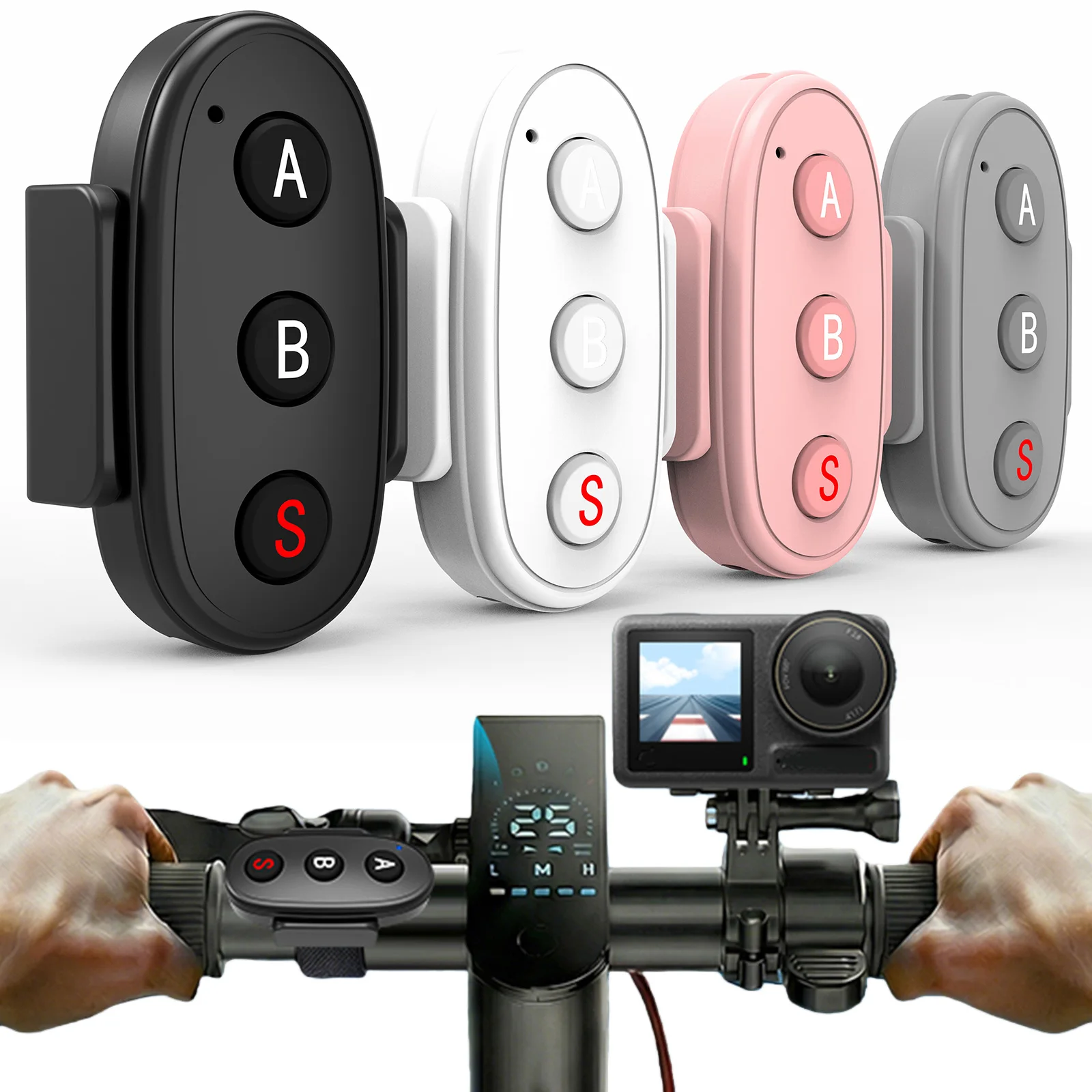 Bluetooth-compatible 5.3 Rechargeable Sports Camera Controller for Hero 9-13 for Insta360 X3/X4/X5 Wireless Remote Shutter view 3