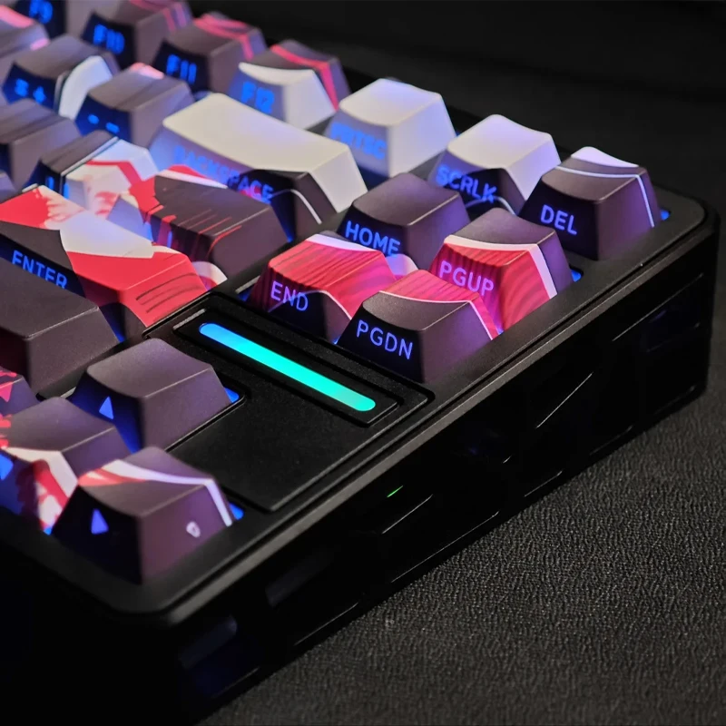 Keycap Anime Girl dengan Ukiran Samping, Switch Magnetik/Keycap Keyboard Mekanik, Cocok untuk Wooting Mchose Dll. 60/68, Aksesoris Game yang Sesuai