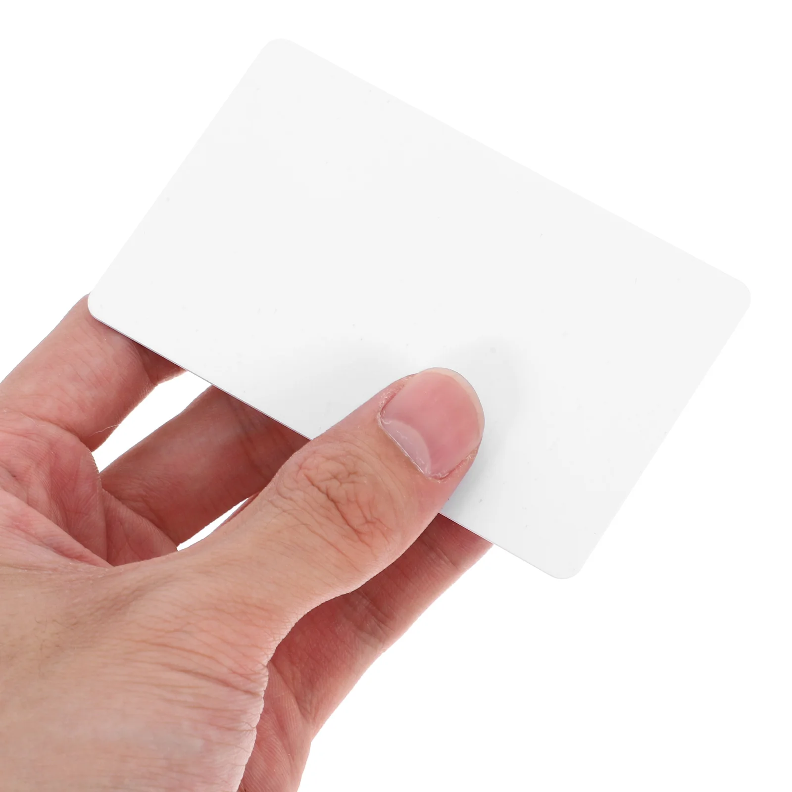 50 Pcs Buisness Cards Blank PVC Business Printable Id Plastic 855X540X010CM White