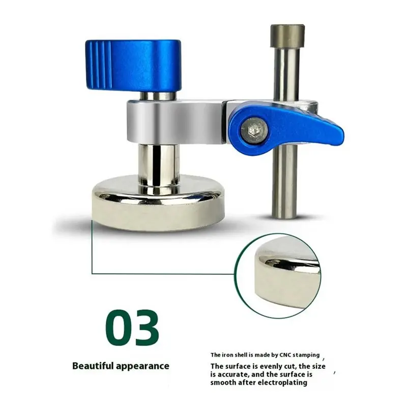 AB42-Magnetic Workpiece Locator Positioner CNC Auxiliary Vise Vice Self Centering Magnet Locator Parallel Magnetic Suction