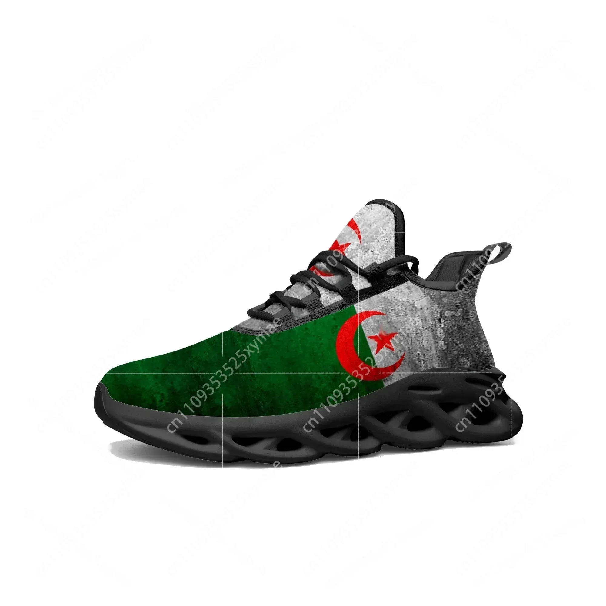 Flag Algerian Flats Sneakers Womens Mens Algeria Sports Running High Quality Sneaker Lace Up Mesh Footwear Custom Made Shoe