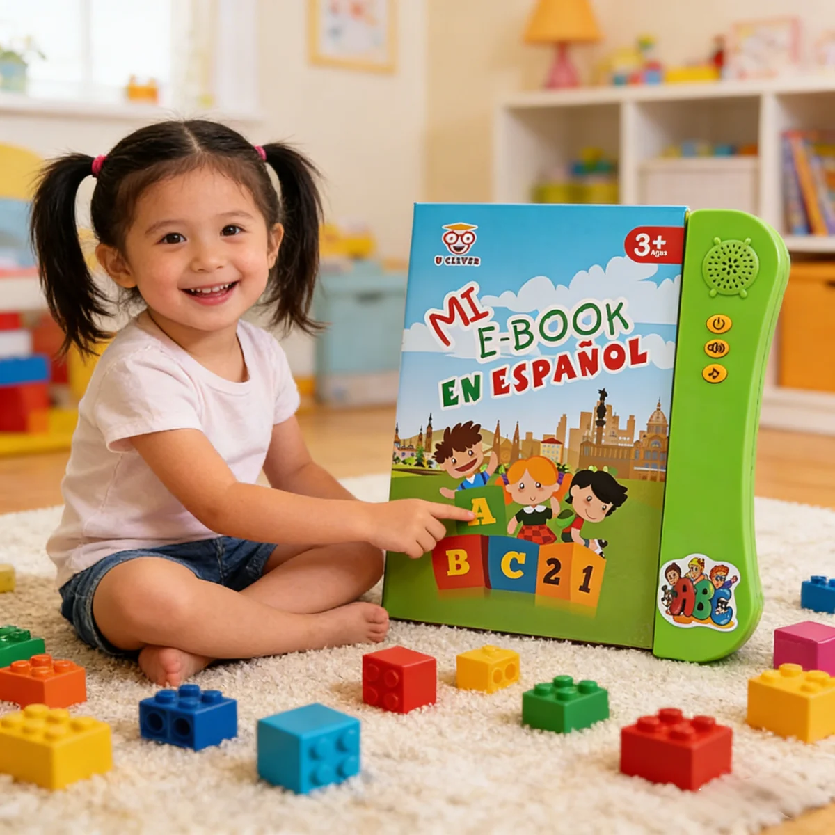 Picture 3: Spanish Interactive Sound Book for Kids Electronic Early Educational Learning Toy Learning Teaching Language for Children