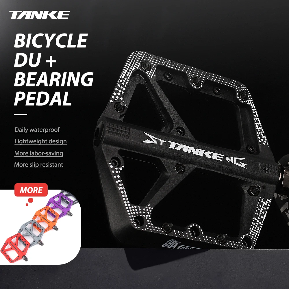 TANKE MTB Bike Pedals Nylon Fi - Pedal Platform Flat recension och pris