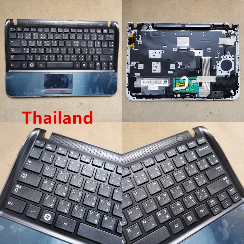 

Новая клавиатура для ноутбука с сенсорной панелью и упором для рук для SAMSUNG NF210 NF310, раскладка корейского/таиландского/немеччини