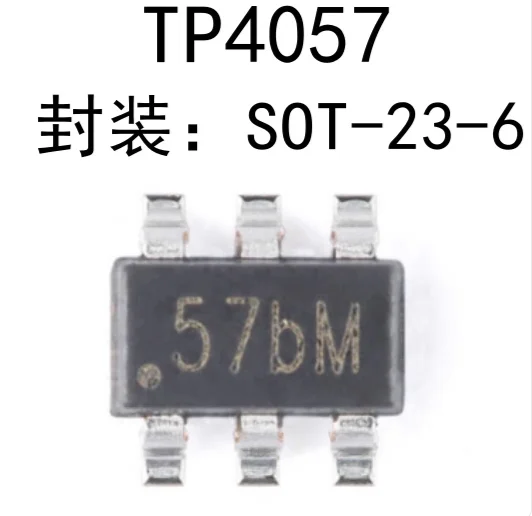 

57bM 57b* TP4057 SOT-23-6 500 мА ( Количество продукта: 50 шт.)