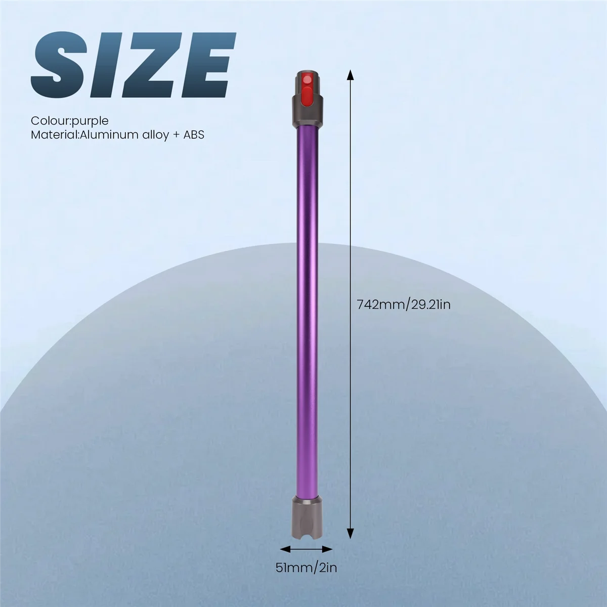 T71C Quick Release Extension Wand Tube for Dyson V7 V8 V10 V11 Handheld Vacuum Cleaner Replacement Parts Purple