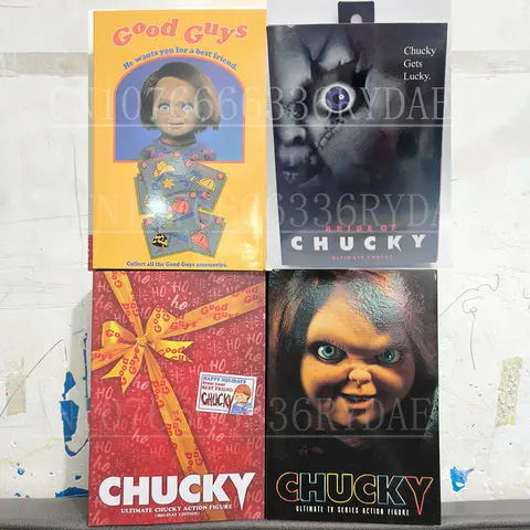 NECA Good Guys คริสต์มาส Chucky ตุ๊กตาเด็กเล่นเจ้าสาวของ Chucky Ultimate Chucky Gets Lucky Action Figure ของเล่นตุ๊กตาของขวัญ