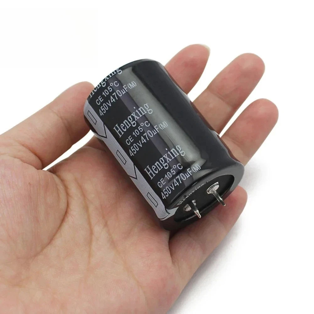 1/2PCS 450V 470μF Aluminium-Elektrolytkondensator 35x50mm Hochspannung Lange Lebensdauer für Netzteil Verstärker Industrieller Einsatz