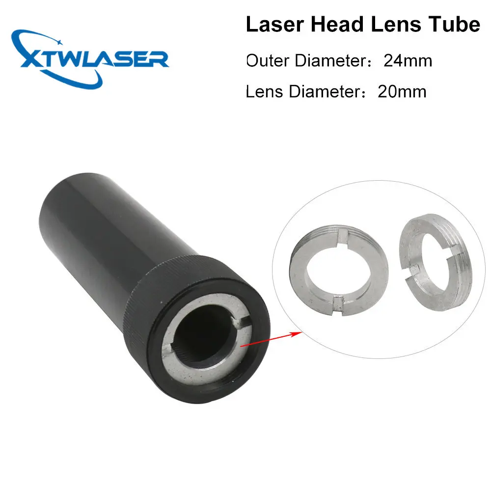 C Series CO2 Lens Tube Outer Diameter 24mm for Lens Dia.20mm for CO2 Laser Cutting Machine