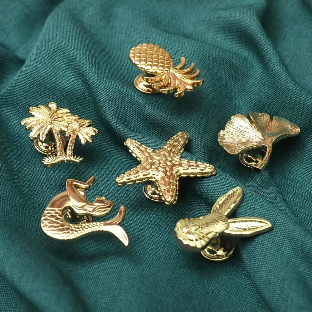 Pflanzen- und Tierform Möbelgriffe Farbige Schubladenknöpfe Retro Kommodenknöpfe Goldene Griffe für Schränke und Schubladen – Detail 11