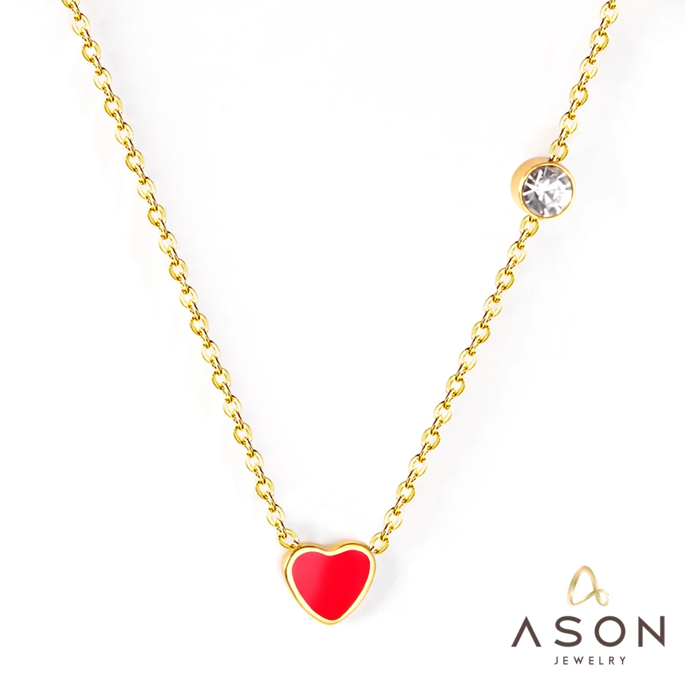 ASONSTEEL Lock Butterfly Fish Heart Small Pendant Necklace Gold Color Stainless Steel Cartoon Charm Necklace for Women Chokers